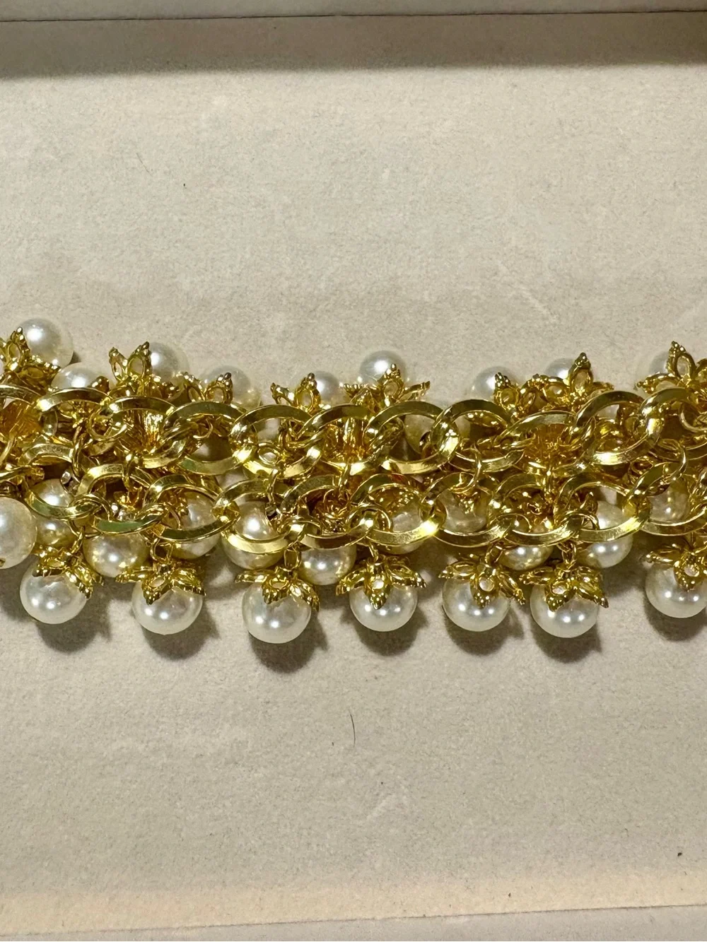 Julia Knight Lily Blossom Pearl Cluster Bracelet – Gold – NWT